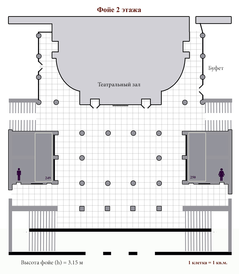 План первого этажа театра